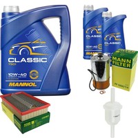 Mann Inspektionspaket 7L Mannol Classic 10W-40 FüR Mercedes W201 D 2.0