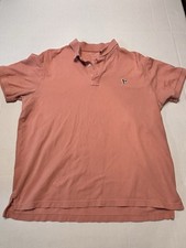 American Eagle Polo Shirt Mens Large Orange AE Embroidered Logo Preppy EUC