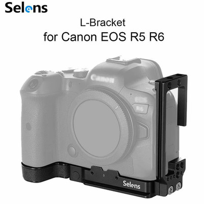 Selens Camera L-Bracket For Canon EOS R5 and R6 With Arca-Type 1/4'' Accessory Th