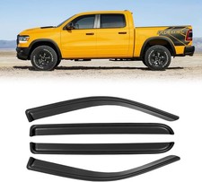 Window Rain Guards for 2019-2025 Dodge Ram 1500 Crew Cab New Body Style , Win...