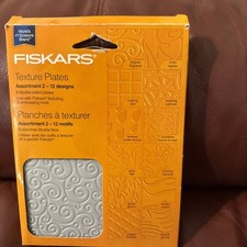 Fiskars Texture Plates Embossing Filigree Raindrops Scales Waves Webs Snowflake