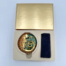 ESTEE LAUDER  GOLDEN SEAHORSE LUCIDITY POWDER COMPACT in Box