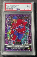2024-25 O-Pee-Chee Platinum Logan Mailloux Marquee Rookie Violet Pixels PSA 10