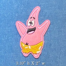 Patrick Star, Spongebob SquarePants Embroidered Iron on Patch, Sponge Bob