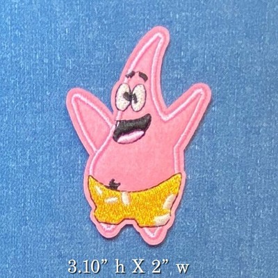 Patrick Star, Spongebob SquarePants Embroidered Iron on Patch, Sponge Bob