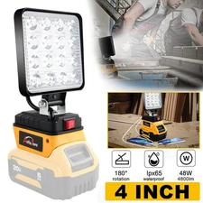 Cordless LED Work Light For Dewalt 20V Battery, Portable Flashlight Lamp US