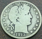 US 1913 Barber Half Dollar  **