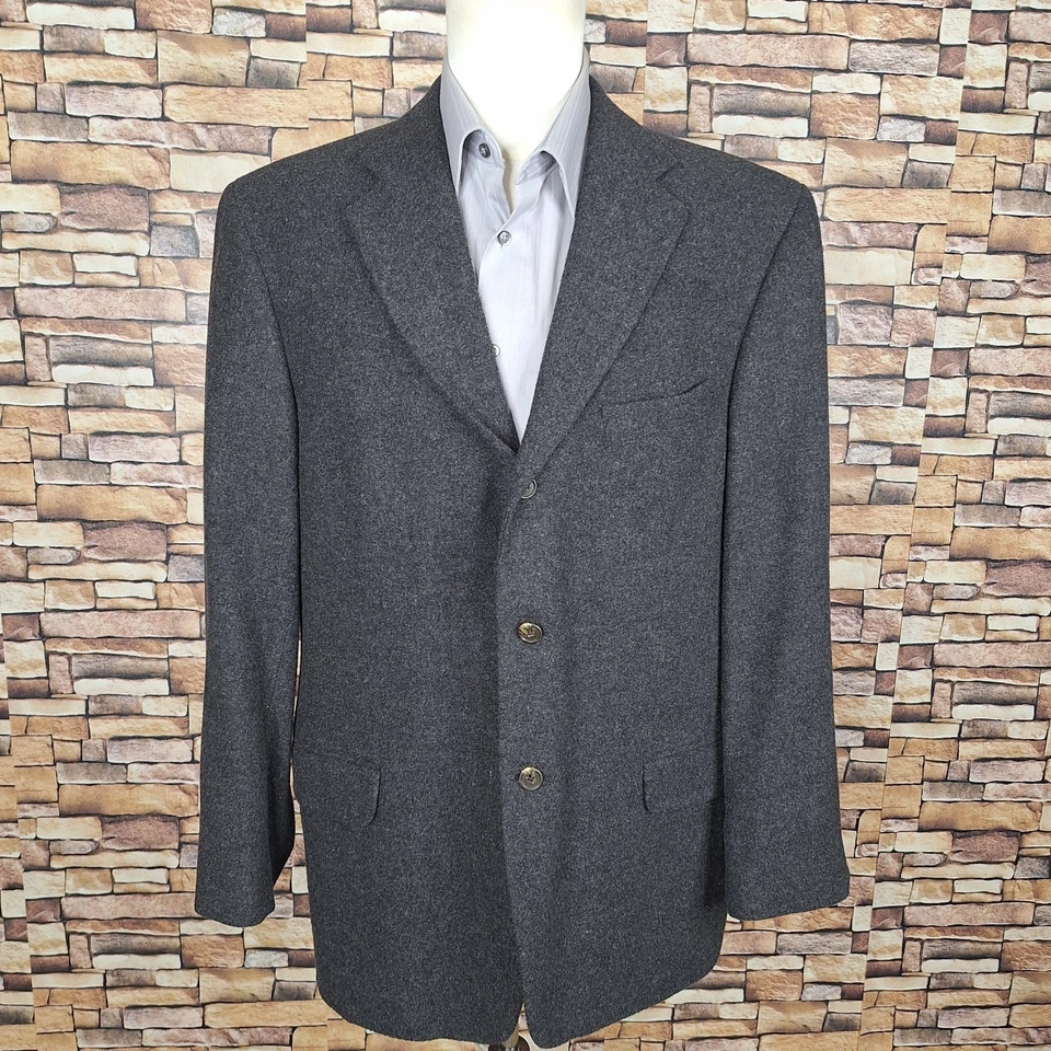 Chaqueta Abrigo Deportivo Eddie Bauer Para Hombre 42R Gris 3 Botones SV Cabello Camel Foto 2 de 4