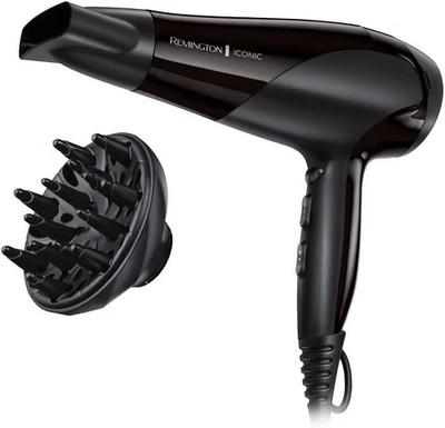 Remington D3198 Ionic Hair Dryer, 2200 W, Ion Care Ceramic Ring: Gentle Styling