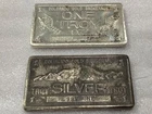 Vintage 1 Oz Colorado Gold Brokerage .999 Fine Silver Bars Lot of 2 Toned Toning