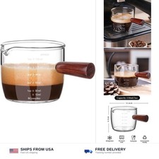 BCnmviku Espresso Shot Glass 150ML/5OZ Triple Pitcher Barista Single Spouts W...