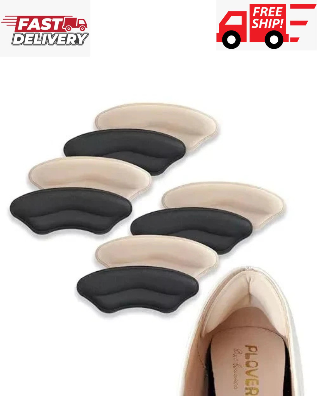 Almohadillas de talón para zapatos, empuñaduras de talón suaves y flexibles para zapatos demasiado grandes, tacón de zapato