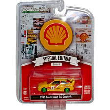 GREENLIGHT  1996 FORD ESCORT RS COSWORTH SHELL 1/64 GREEN MACHINE CHASE