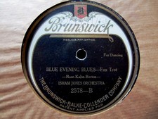 1924 ISHAM JONES ORC Blue Evening Blues / Nobody's Sweetheart BRUNSWICK 2578