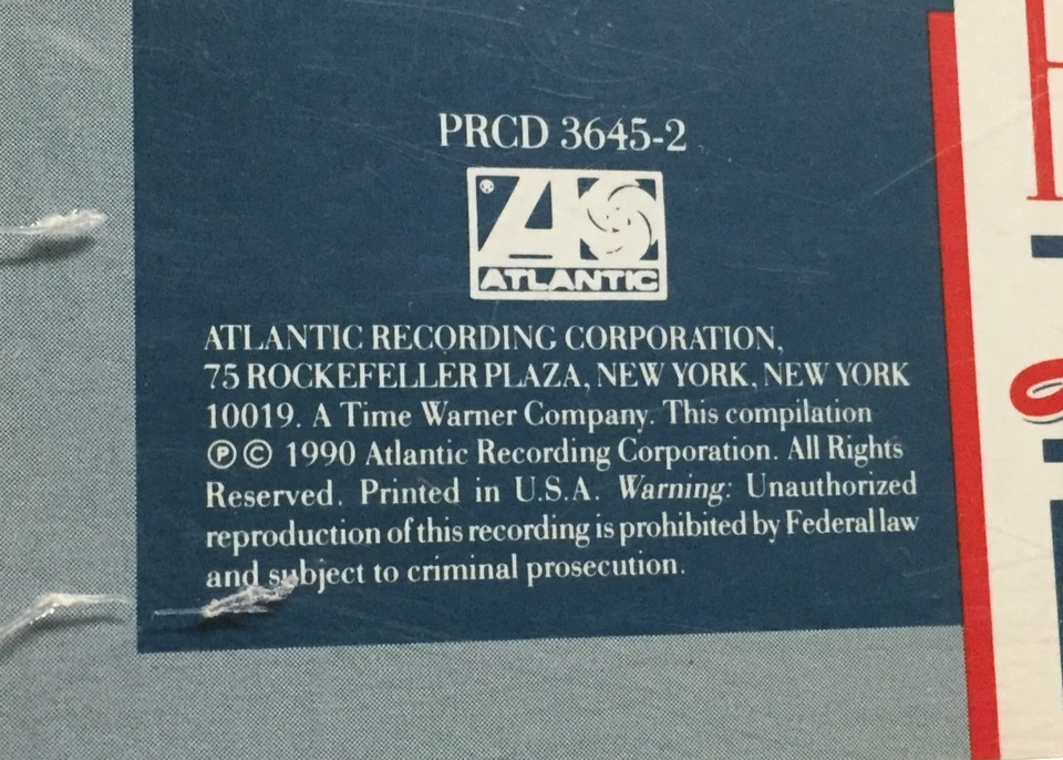 Atlantic's Hits for the Holidays (2x CD,1990,PROMO) 30 Tracks,RARE 1st PRESSING! - Image 4 of 4