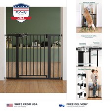 Babelio Baby Gate for Doorways and Stairs, 26-40" Auto Close Dog Gate, PressG...