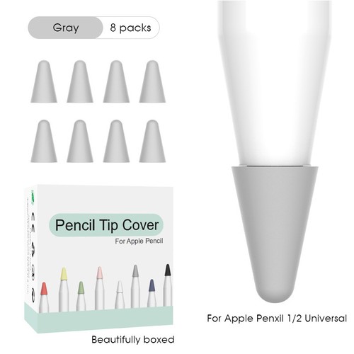 8Pack Silicone Touch Pen Nib Case Tip Cover For iPencil 1st 2nd Generation - Photo 20 sur 24