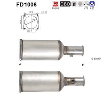 Partikelfilter FÜR CitroËN C5 I (Dc ), CitroËN C5 I Break (De ) - AS FD1006