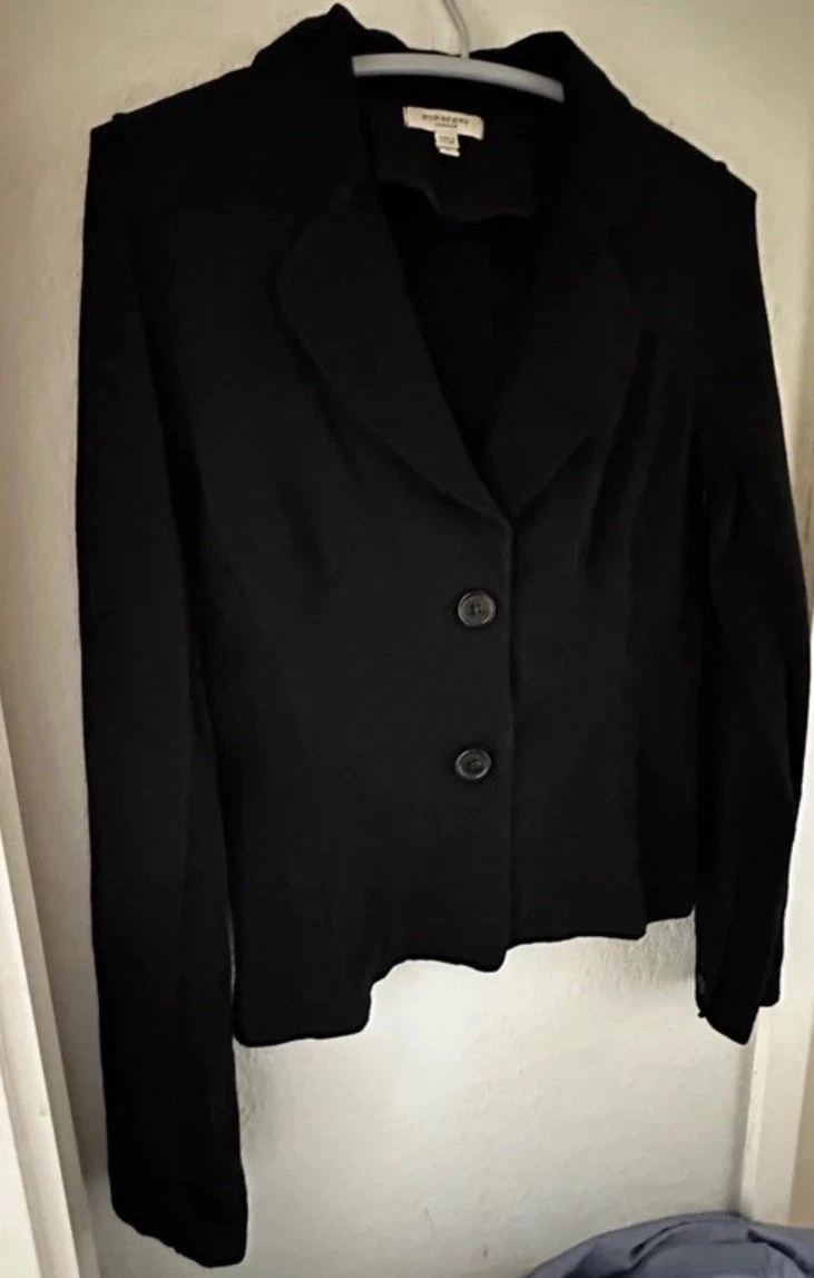 Blazer/chaqueta corta Burberry London negro para mujer - talla 8 mezcla de materiales para mujer
