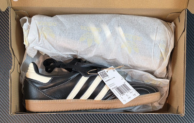 Size 7.5 adidas Women's Samba LT Core Black Cream White Gum Sneakers, JS3937