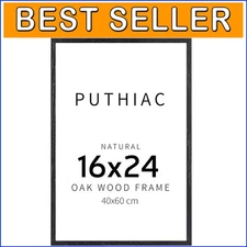 Premium Solid Oak 16x24 Frame - Lightweight with Versatile Hanging Options