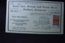 1986 Env RR Incorporation 100 Yrs  Santa Ana Orange & Tustin St Railway Co  Cal.