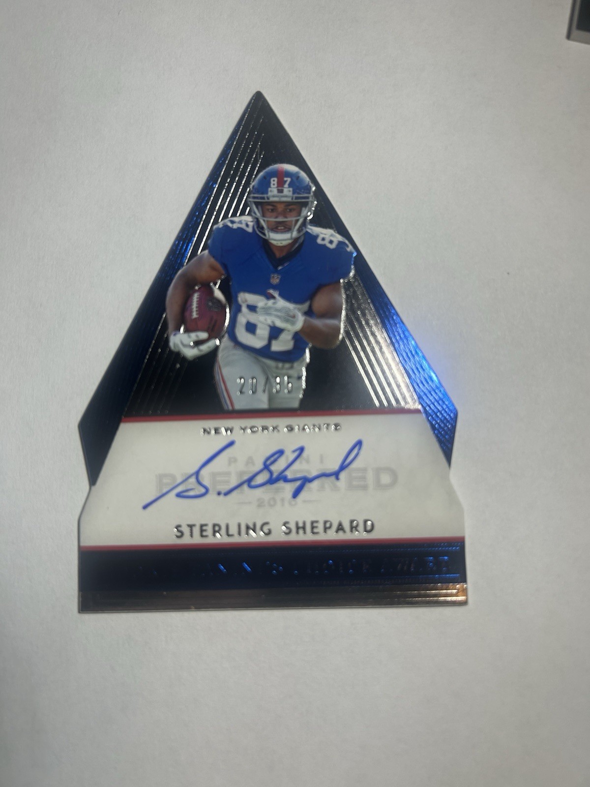 STERLING SHEPARD 2016 Panini Preferred Blue Auto Die Cut (B113)