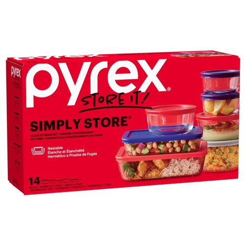 Set di pentole da forno in vetro Eco Simply Store 14 pezzi senza BPA - Foto 4 di 4