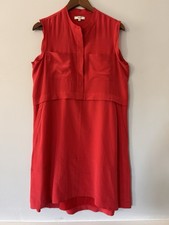 Madewell Dress Sleeveless Red Dress 10 Lightweight Spring Summer Pockets