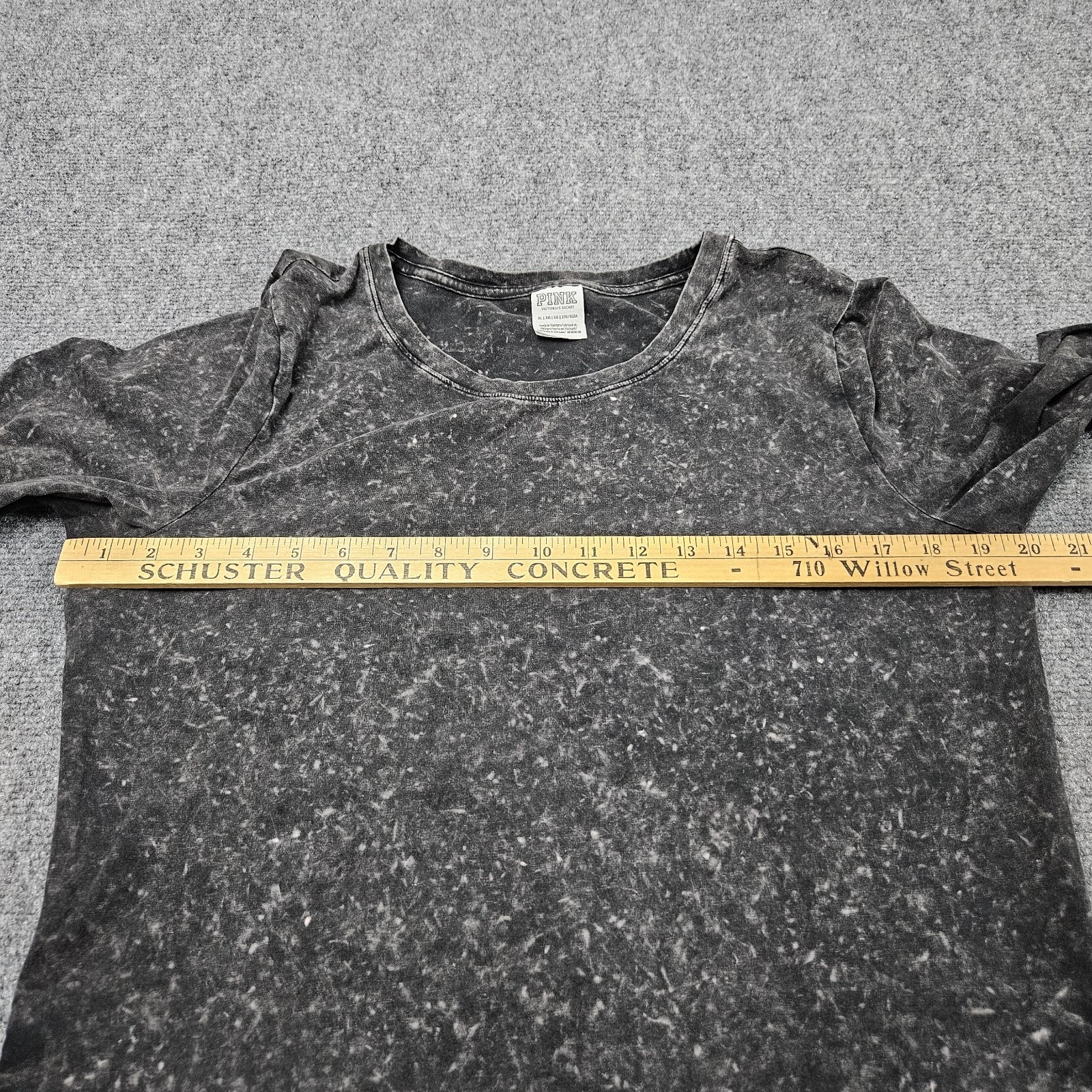 UNDERCOVER Abito Victorias Secret rosa A Line XL nero lavaggio acido pecs midi manica lunga