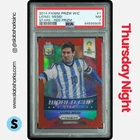 2014 PANINI PRIZM FIFA WORLD CUP BRAZIL LIONEL MESSI STARS RED PRIZM /149 PSA 7