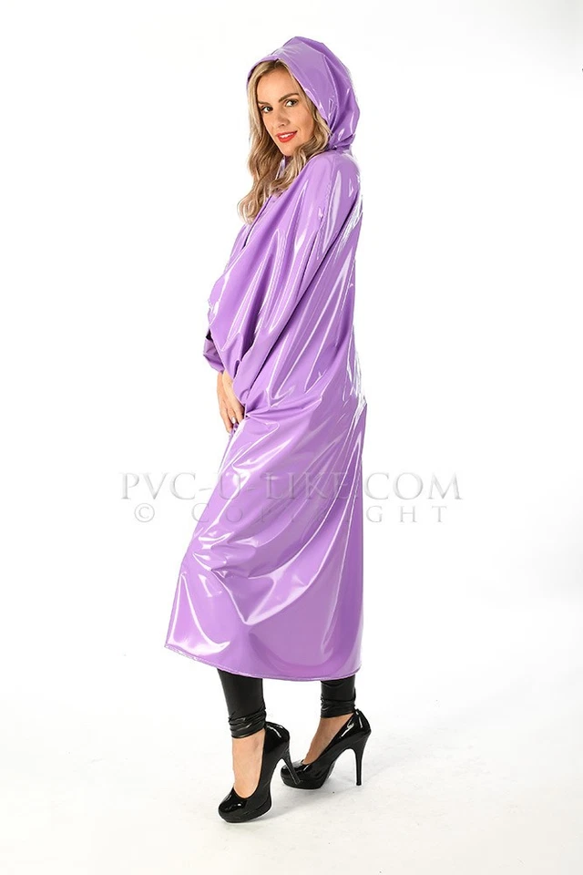 PVC Plastic Vinyl Raincoat cape poncho fetish PVC regenmantel imperméable  - Image 3 of 4