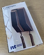 VTG/NEW Contempra Telephone Set by Northern Telecom IvoryW/Genuine Leather Cover