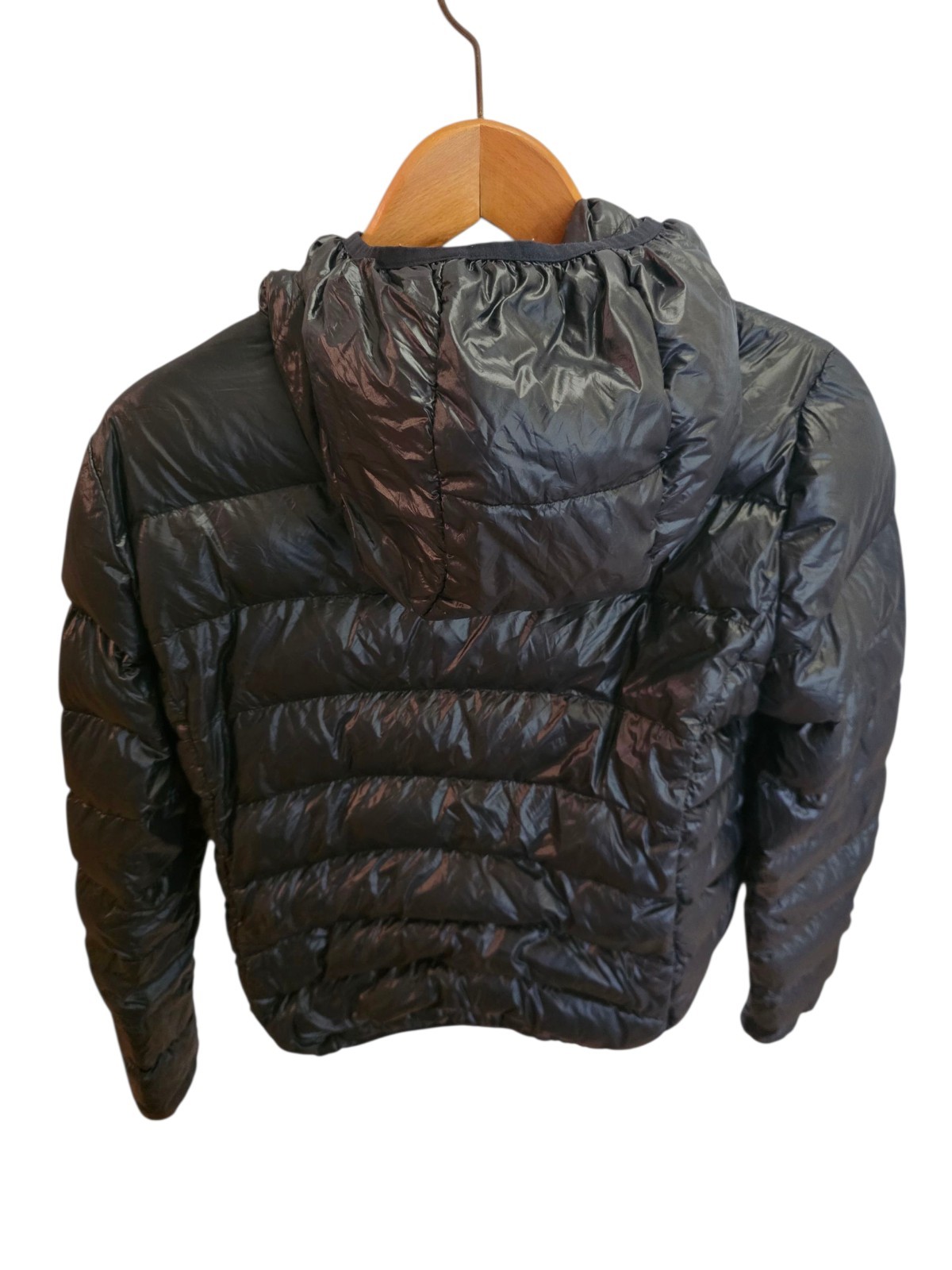 Active Basic Black Puffer Womens Jacket with Hood… - image 2