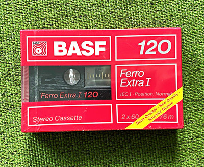 1 x BASF Ferro Extra I 120 min Stereo Kassette IEC I Normal NEU & OV Oldschool 