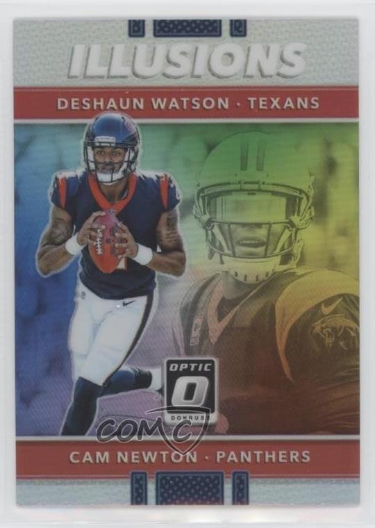 2017 Donruss Optic Illusions Holo Silver Prizm Cam Newton Deshaun Watson #21 gl2