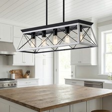 32 Pendant 5 Light Rustic Farmhouse Chandelie...