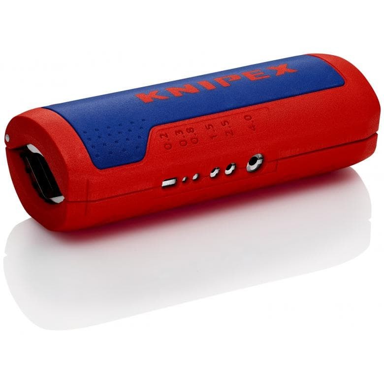 Coupe-tubes KNIPEX TwistCut 90 22 02 pour gaines électriques avec dénudage intégré
