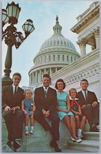 Wyoming Senator Gale McGee & Family at US Capitol, c1965 Washington DC Postcard