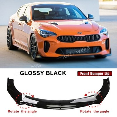 For Kia Stinger GT Front Bumper Lip Spoiler Splitter Body Kit Gloss Black