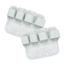 Anti-Slip Workout Grip Pads, Lifting Grips Pads,2 Pack  Cowhide  White