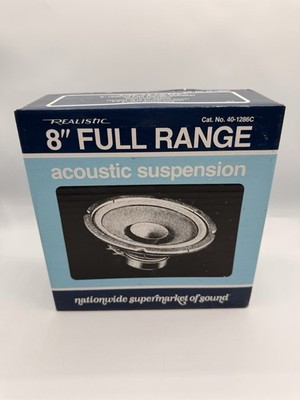 Realistic Radio Shack 8'' Full Range Speaker #40-1286C NOS Open Box