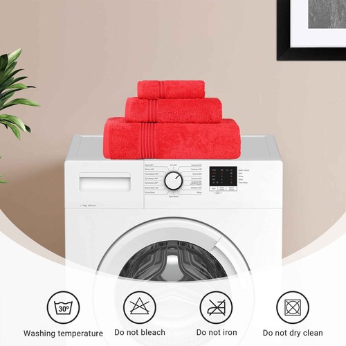 600 GSM Egyptian Cotton Highly Absorbent Solid 9-Piece Ultra Soft Towel Set - Picture 87 of 132