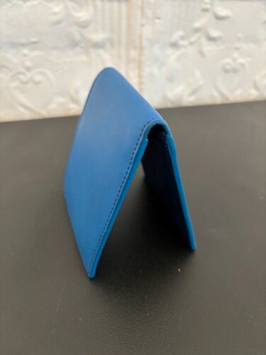 Alexander McQueen Portafoglio Uomo Bifold Bellissimo Blu - Foto 4 di 6