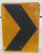 Authentic Retired Street Traffic Road Sign (Chevron)  24"X18" 5-06