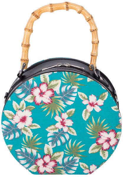 KüStenluder »Lieka Tropical Frangipani« Palmblatt Bambus Tasche Bag Rockabill-image