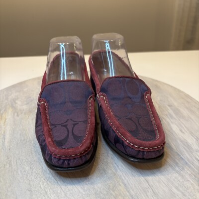 Coach Signature Jacquard Maroon Logo Women display picture 3