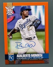 2021 Topps Big League #BLA-AM Adalberto Mondesi Auto /99 Orange