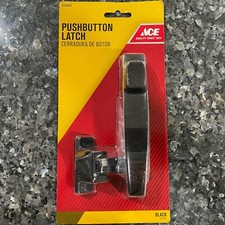 Ace Black Push Button Latch Fits 3/4  to 1-1/4  Thick Doors NEW