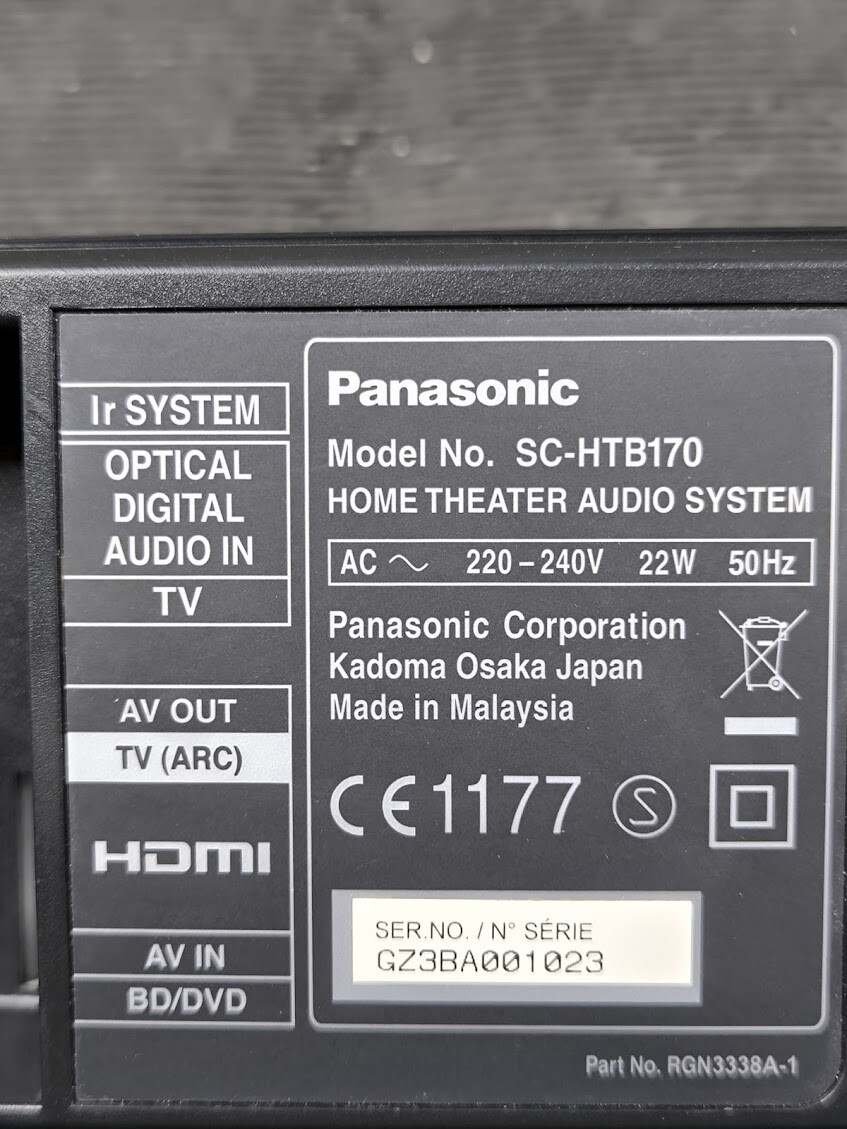 Panasonic SC-HTB170 Home Theater System - Parts | eBay